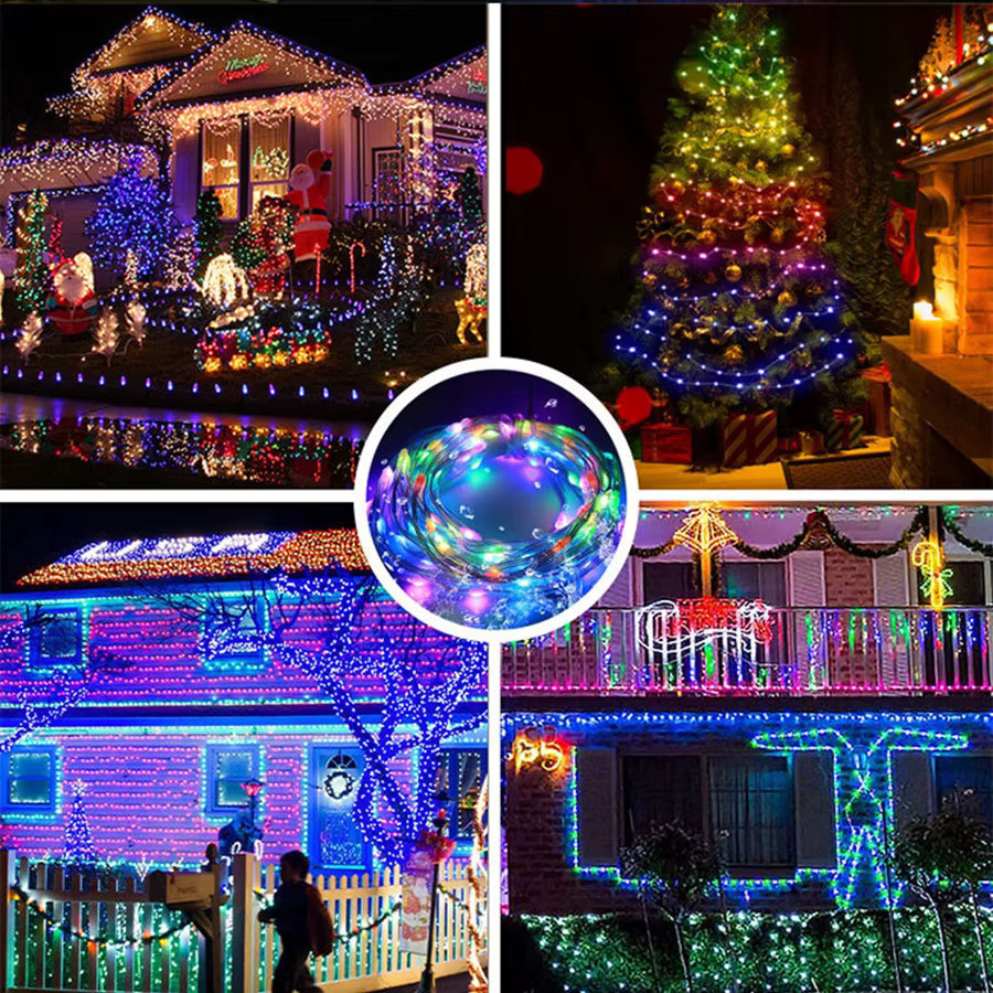 IEEYEEY RGBIC USB LED Lichterkette mit Bluetooth App-Steuerung und 8 Modi, Multicolour für Weihnachtsbaum, Garten, Hochzeit und Party - Bild 5