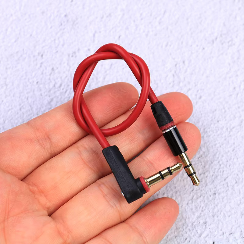 JETTING Stereo-Audiokabel Klinke auf Klinke in Rot, Länge: 20 cm - Bild 2