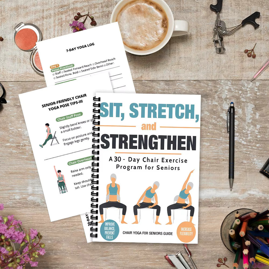 Yoga-Buch für Senioren mit Balanceübungen und Stuhl-Yoga als Softcover in Mehrfarbig - Bild 4