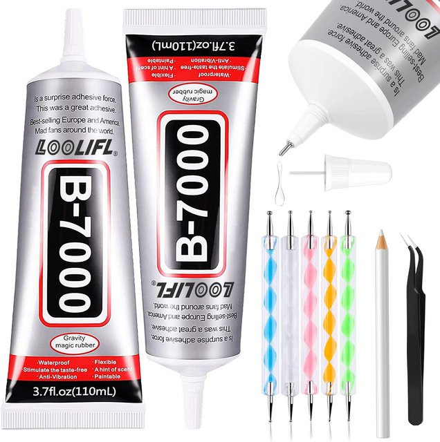 LOOLIFL B7000 Mehrzweck-Superkleber transparent für Schmuckherstellung, Nagelkunst und Reparaturen - Bild 1