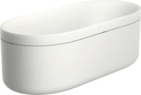 Hansgrohe Axor Urquiola Badewanne aus Mineralguss in Weiß, oval, freistehend, B/T: 190 x 85 cm - Bild 1