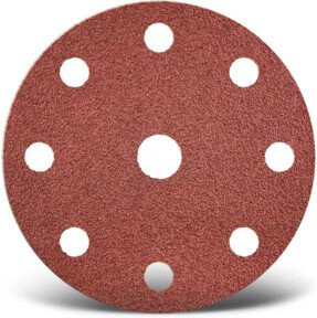 Menzer Klett-Schleifscheiben K150 für Exzenterschleifer, Ø 150 mm, 9-Loch, Braun, VE 50 - Bild 1
