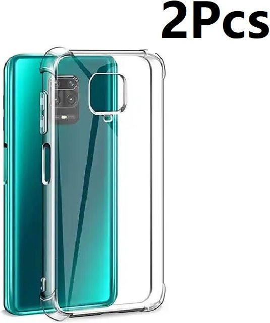 2er-Set stoßfeste Handyhüllen in Transparent für Xiaomi Redmi Note 9S, Redmi Note 9 Pro und Redmi Note 9 Max - Bild 1