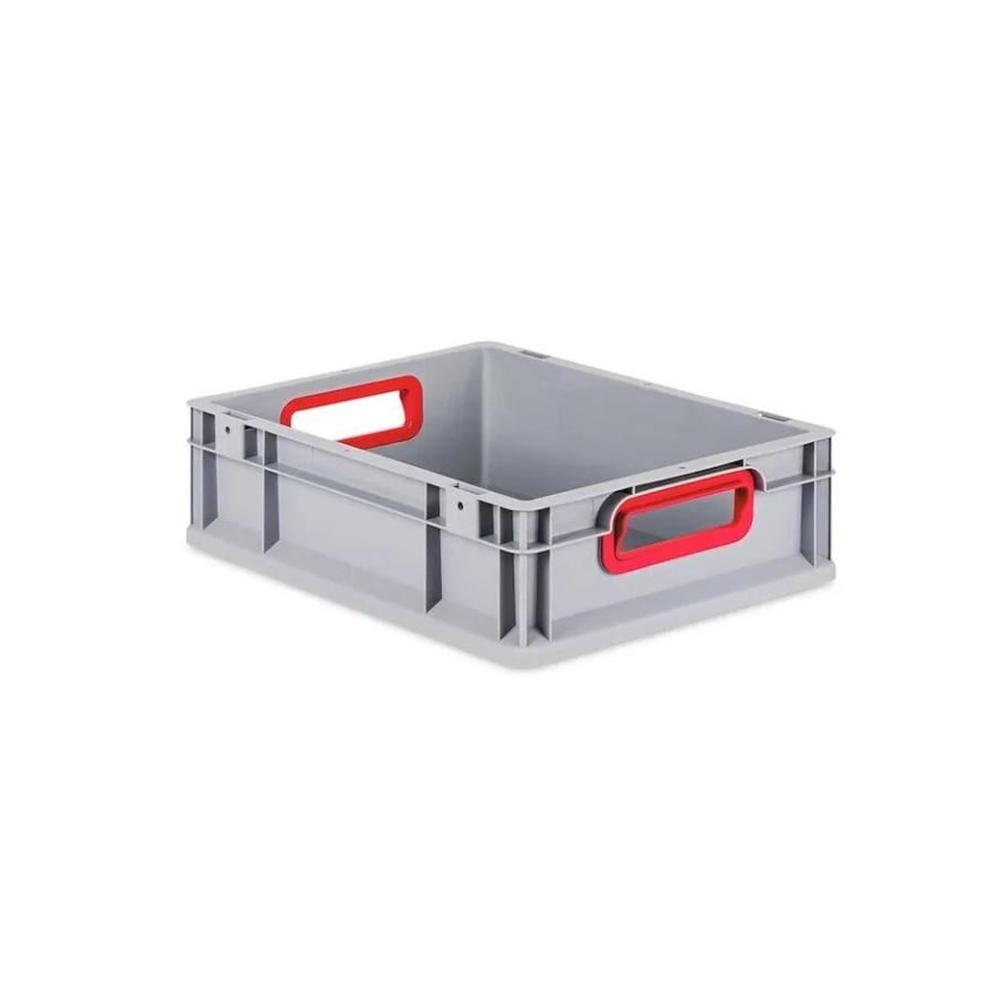 PROREGAL Eurobox Nextgen Color Transportbox mit Griffen und glattem Boden, Rot, H x B x T: 12 x 30 x 40 cm, 11 Liter - Bild 2