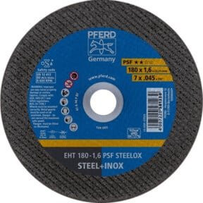 PFERD Trennscheibe EHT 180-1,6 PSF STEELOX für Metall, Grau, Durchmesser: 180 mm - Bild 1