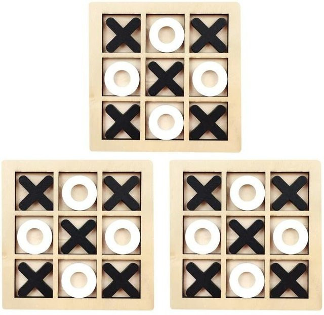 Fashnics Tic-Tac-Toe-Spiel aus Holz, Brettspiel, ab 3 Jahre - Bild 1