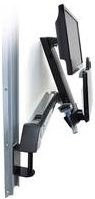 Ergotron StyleView Sit-Stand Combo Arm Monitor-Wandhalterung mit Tastaturablage, höhenverstellbar, für Bildschirme bis 61 cm, VESA 100 x 100 mm, Silber/Schwarz - Bild 2