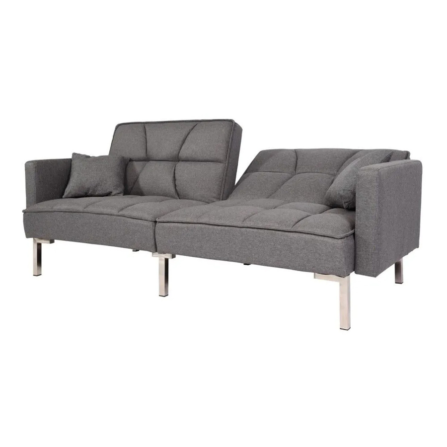 Schlafsofa MCW K65 Click-Clack in Grau mit Stoffbezug, Liegefläche: Breite: 170 cm, Tiefe: 104 cm - Bild 3