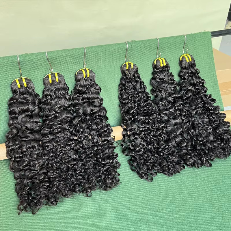 GDYLuxury Haarbündel, Lockig, 100% Unbehandeltes Echthaar, Unisex - Bild 5