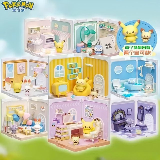 Takara Tomy Pokémon Poke Peace House Küche Badezimmer Shop Pikachu Jirachi, Spielset - Bild 1