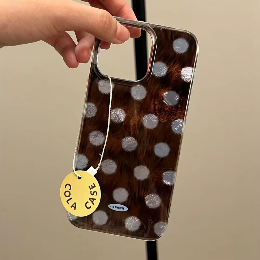 Xiaomi Handyhülle aus TPU mit braunem koreanischem Punktemuster für Xiaomi 13T 14T Pro 11 Lite NE Poco X5 X6 X7 M6 C65 C61 M5S - Bild 2
