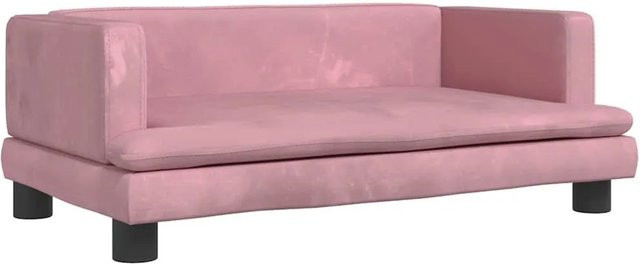 vidaXL Hundebett Sofa aus Samt in Rosa, B/T/H: 80 x 45 x 30 cm - Bild 1