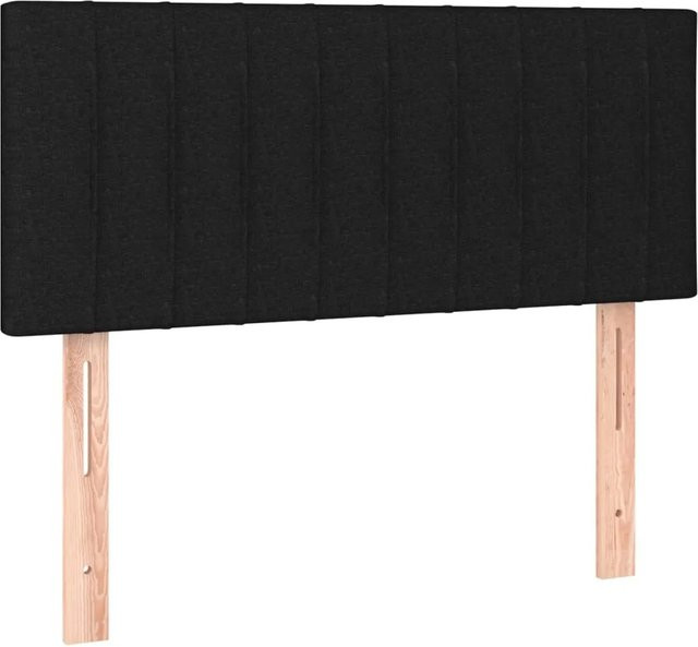 vidaXL LED Kopfteil in Schwarz mit USB-Ladeport und integrierter Beleuchtung, Stoff, B: 90 cm, H: 78 bis 88 cm - Bild 1