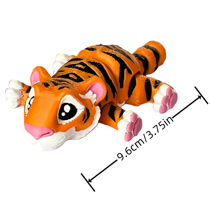 3D-gedruckte bewegliche Tigerfigur, Tiermodell, 1/2/4 Stück - Bild 5