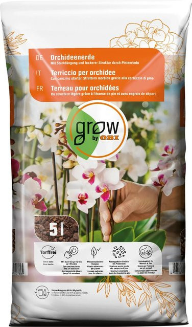 GROW by OBI Orchideenerde mit groben Rindenstücken, 5 l - Bild 1