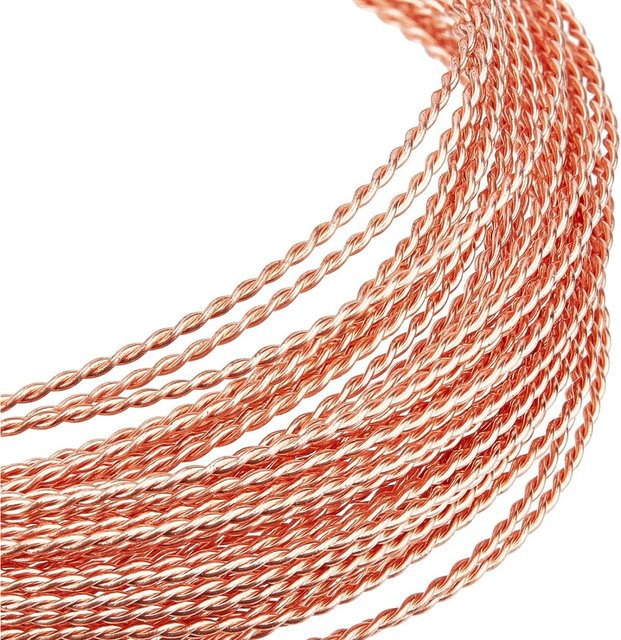 nbeads Schmuckdraht Kupfer, 20 Gauge, 23ft, Twist - Bild 1