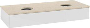 V&B Antao Waschtischunterschrank mit LED-Beleuchtung, Weiß lackiert, B/T/H: 120 x 50 x 19 cm - Bild 1