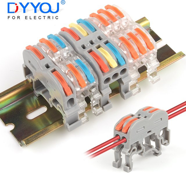 DIY YOU 10er Set Universal Push-in Klemmen DIN-Schienen Reihenklemmen K411/K412/K413 für 0,08-4,0mm2 - Bild 1