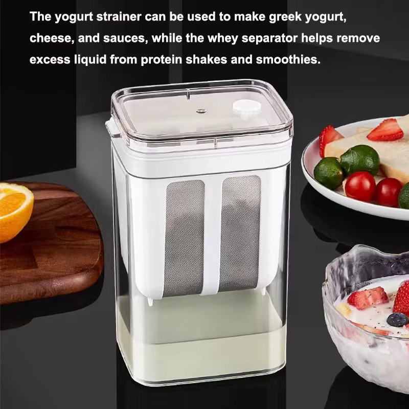 YOCITY Joghurtfilter und Sieb mit feinem Maschennetz, transparente Box, 1100 ml - Bild 2