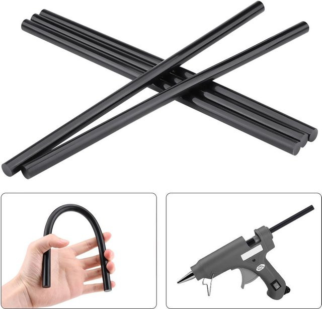 5 Stück Heißschmelz Klebestäbe für die lackfreie Auto-Dellenreparatur, Farbe: Schwarz, Durchmesser: 11 mm, Länge: 270 mm - Bild 1