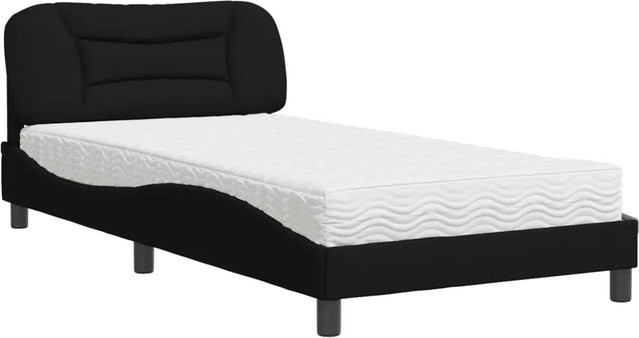 vidaXL Bett Hvar mit Matratze Schwarz B/T/H: 100 x 200 cm - Bild 1