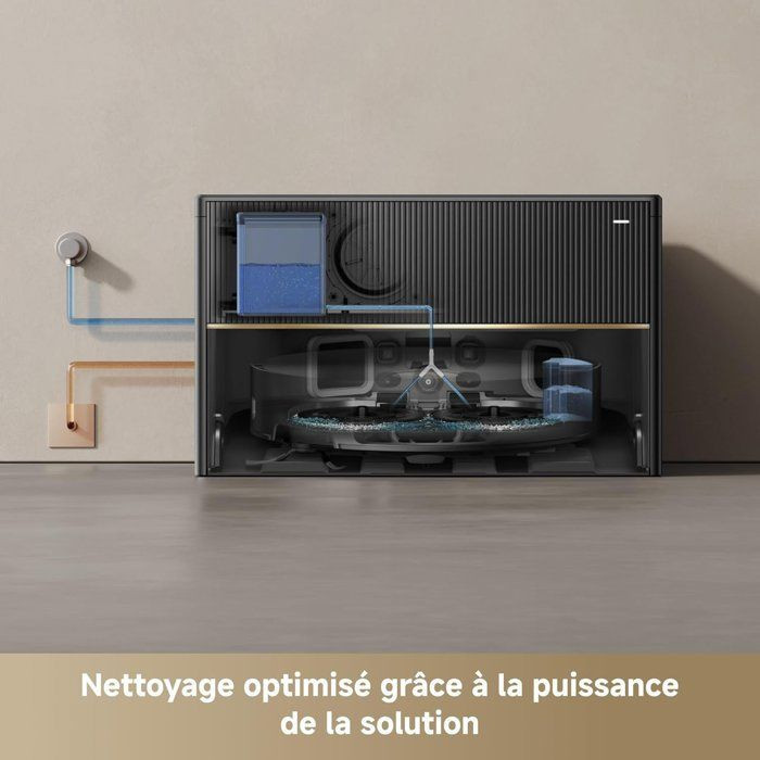 Dreame X50 Master Saug- und Wischroboter mit 8-in-1-Basis, 20.000 Pa Saugkraft und Entwirrbürste, schwarz - Bild 4