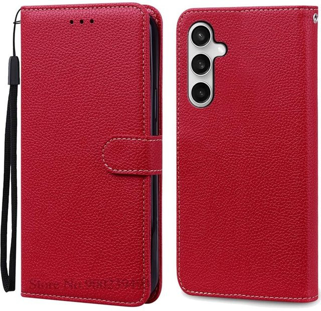 Samsung Galaxy A17 Brieftasche Leder Klapphülle in Dunkelrot - Bild 1