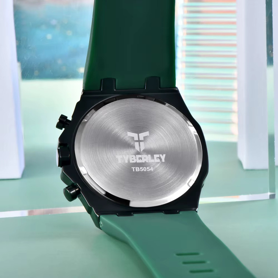 TYBERLEY Chronograph, Quarz, Grün, Silikon, Herren - Bild 4