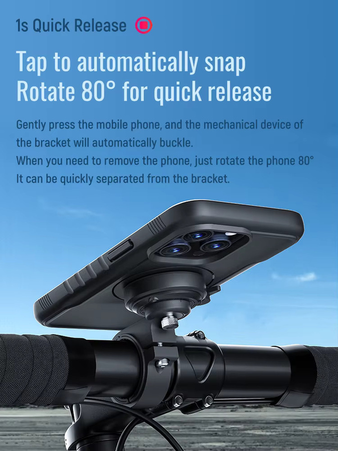 Sincetop Magnetische und stoßfeste Hülle für iPhone 17, 16, 15, 14 und iPhone Air Pro Max mit Schnellmontage-Adapter für die Sincetop Mount Series Q - Bild 3