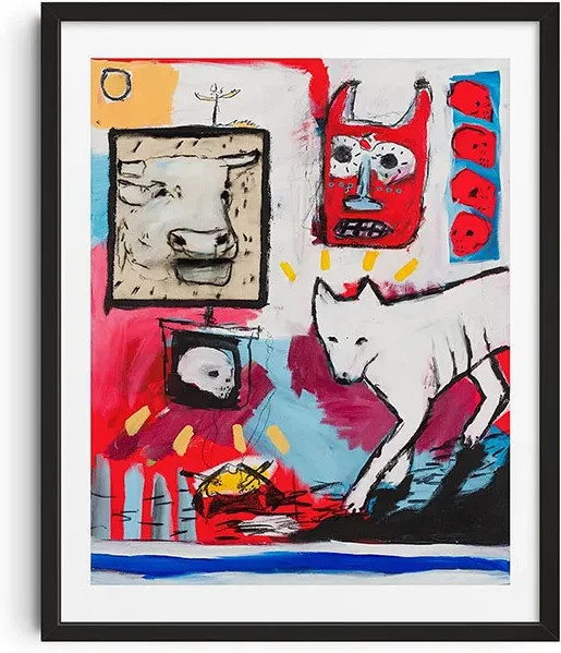 Potdemiel Mid-Century Wandkunst Abstrakte Leinwanddrucke Vintage Poster in Mehrfarbig - Bild 1