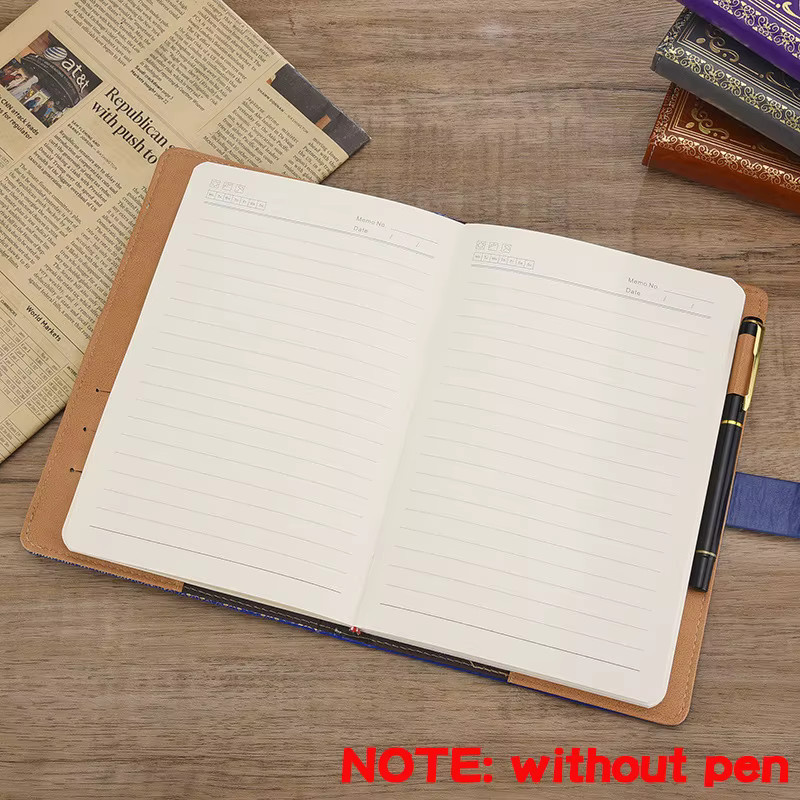 Daotshy Retro-Digital-Passwort-Notizbuch mit Zahlenschloss aus PU-Leder in Rot und Braun, A5 Tagebuch für Damen und Herren - Bild 3