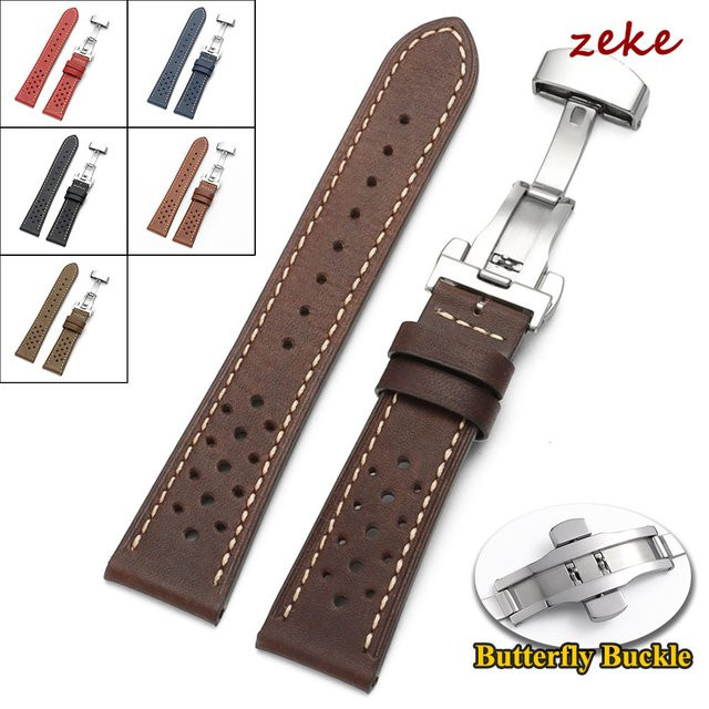 Uhrenarmband Rindsleder, braun, 20 mm, 22 mm, Unisex - Bild 1