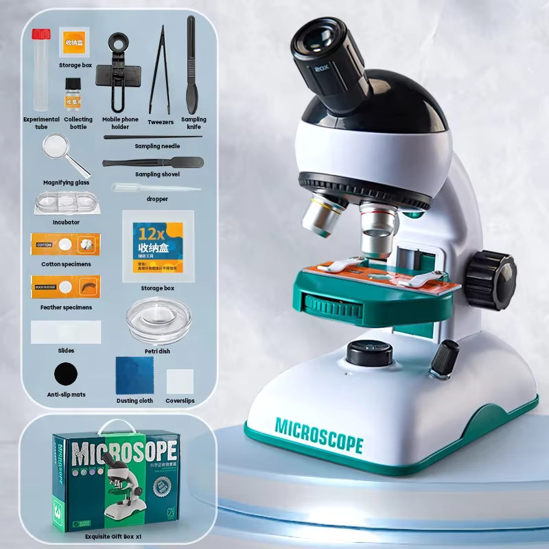 CONUSEA Mikroskop Kit, Tragbare Labor Mikroskope, Biologische Wissenschaft Pädagogisches Spielzeug - Bild 5