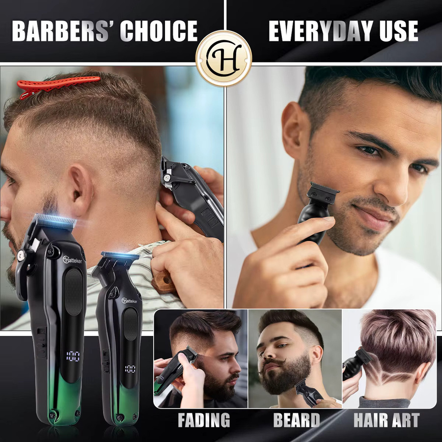 Hatteker Professional Hair Clippers Set, Zero-Gap T-Blade Trimmer, Unisex - Bild 6