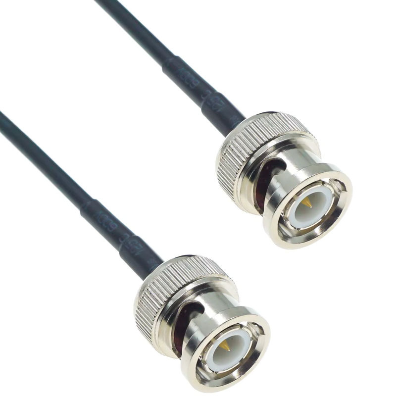 RFProMaker RG174 Koaxialkabel BNC Stecker auf BNC Buchse Rechtswinkel Verlängerung, Schwarz - Bild 2