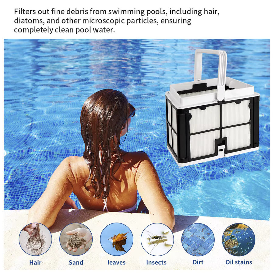 Fowoy Ultrafeiner Filterkorb und Filterpanel für Dolphin Robotic Pool Cleaner S50 S100 S200 S300 DX3 DX4 M500 in Weiß - Bild 2