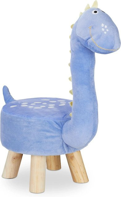 Relaxdays Tierhocker aus MDF und Schaumstoff mit abnehmbarem Polyester-Bezug in Blau, B/T/H: 28 x 57 x 57 cm - Bild 1