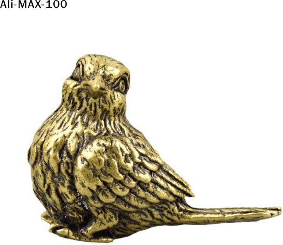 AyS Retro Vogel-Tierfigur aus Messing in Gold für deine Heimdekoration und als Miniatur-Kunsthandwerk - Bild 1