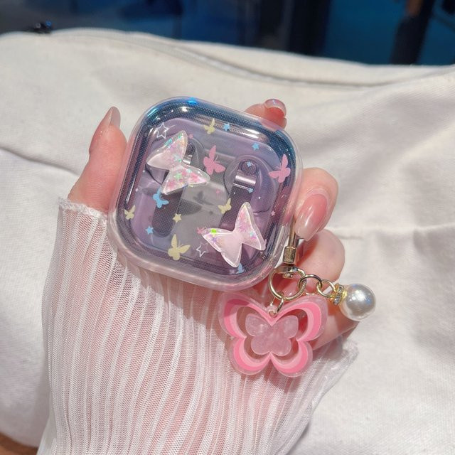 Schmetterlings-Blumen-Kopfhörerhülle für Samsung Galaxy Buds 4 Pro in Multicolour aus TPU und PC - Bild 1
