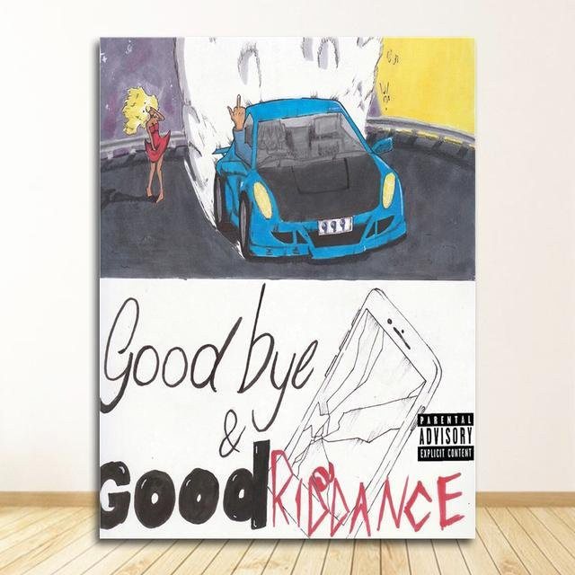 Juice Wrld Death Race for Love Rap Hip Hop Leinwand Poster von aidegou5, Mehrfarbig, Breite: 40 cm, Höhe: 50 cm - Bild 1