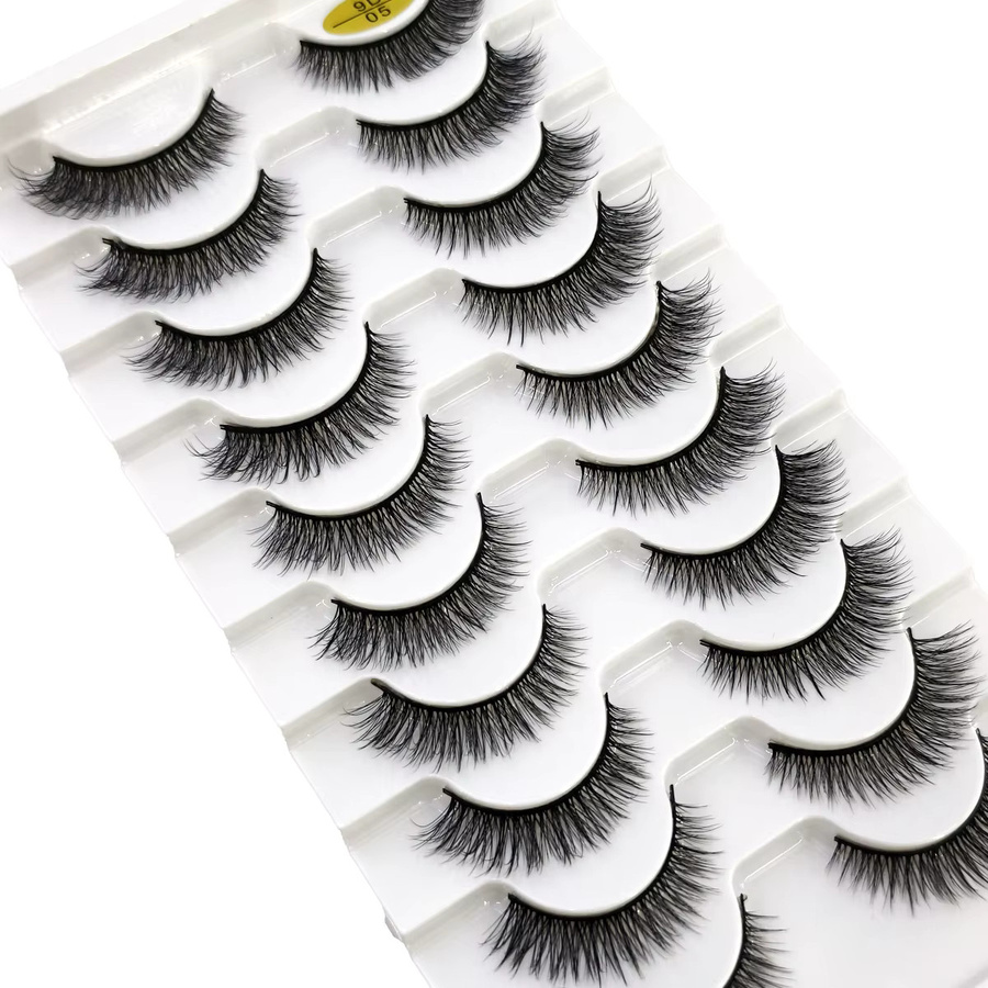 Ams Falsche Wimpern, 10 Paar, 3D Nerz Wimpern, Natürlich - Bild 7