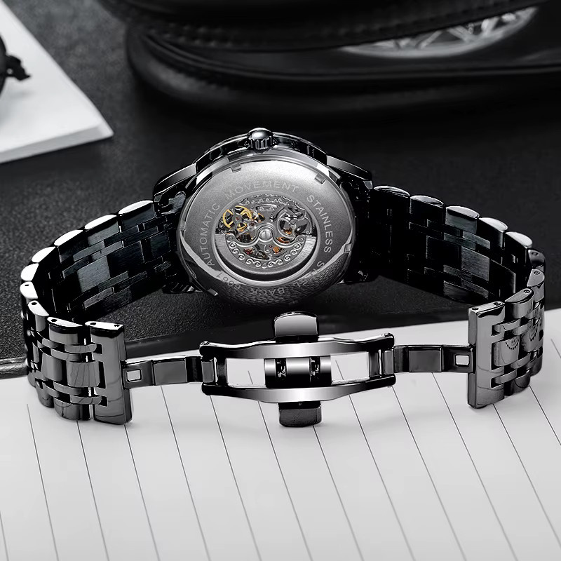 Dianpai Armbanduhr Automatik, Edelstahl, Weiß, Herren - Bild 2