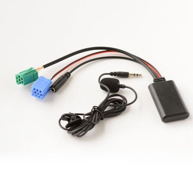 Biurlink Bluetooth 5.0 Adapter mit Mikrofon und Freisprecheinrichtung für Renault Megane 2 Updatelist Radio, Schwarz - Bild 1