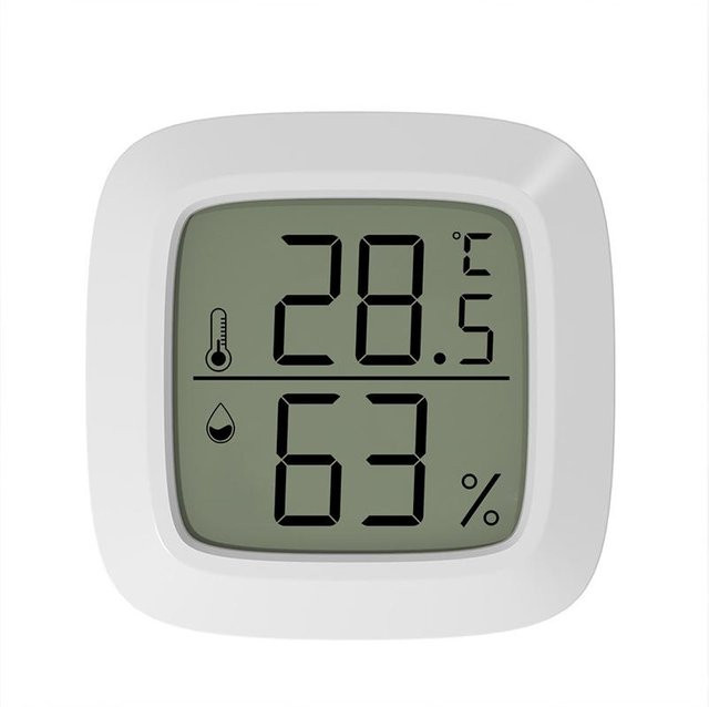 Yiran Furniture Mini Elektronisches Digitalthermometer als Multifunktions-Raumtemperatur- und Luftfeuchtigkeitsmesser für den Haushalt oder das Babyzimmer, Weiß - Bild 1