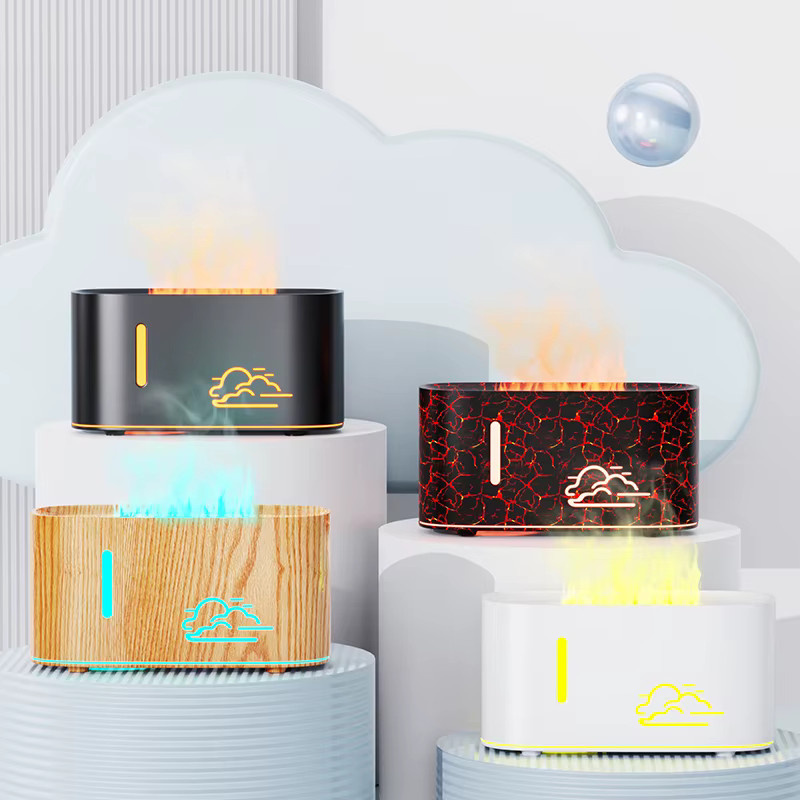 Seavidar Cloud Flame Aromatherapie-Maschine mit Nano-Zerstäubung und bunter Atmosphärenlampe in A30 Black - Bild 2