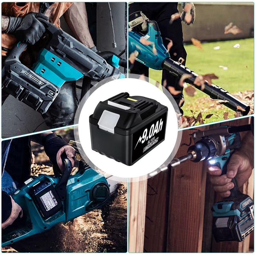 Bonacell Ersatzakku für Makita 18V LXT Elektrowerkzeuge, 9Ah Lithium-Ionen Akku, Schwarz - Bild 4