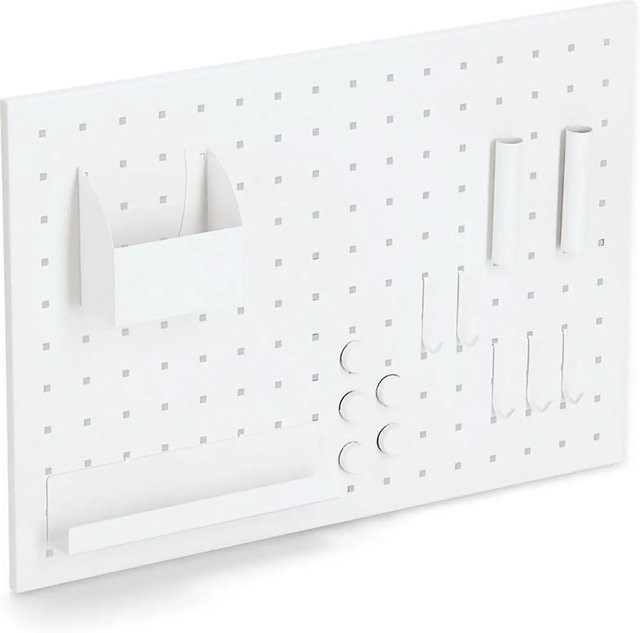 Zeller Memoboard aus Metall mit Utensilien in Weiß, B: 50 cm, H: 35 cm, T: 1,5 cm - Bild 1
