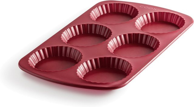 COOX Tarteletteform aus Stahl, Dunkelrot, B/T/H: 34 x 21,8 x 1,8 cm - Bild 1