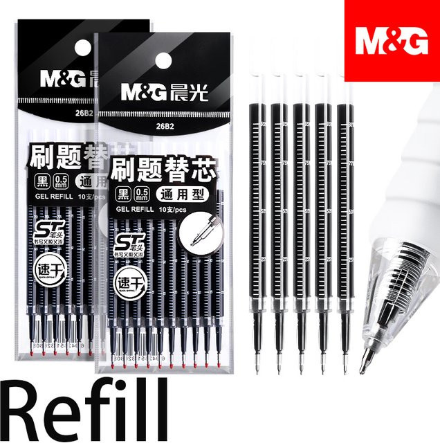 M&G Ersatzminen Schwarz 0,5 mm, 10 Stück pro Packung - Bild 1