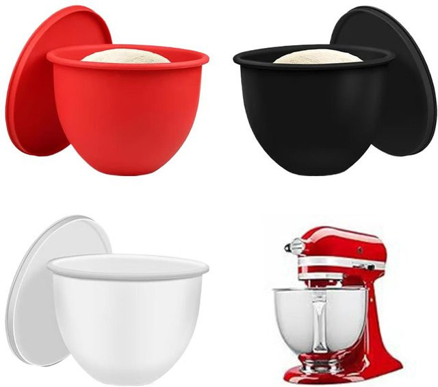 KitchenAid Silikoneinsatz für Küchenmaschinen mit neigbarem Kopf, rund, Weiß - Bild 1